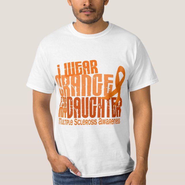 Camiseta Llevo al ms anaranjado de la esclerosis múltiple (Anverso)