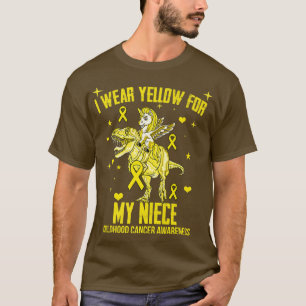Camiseta Llevo Amarillo Para Mi Niña Adquirida De Cáncer In