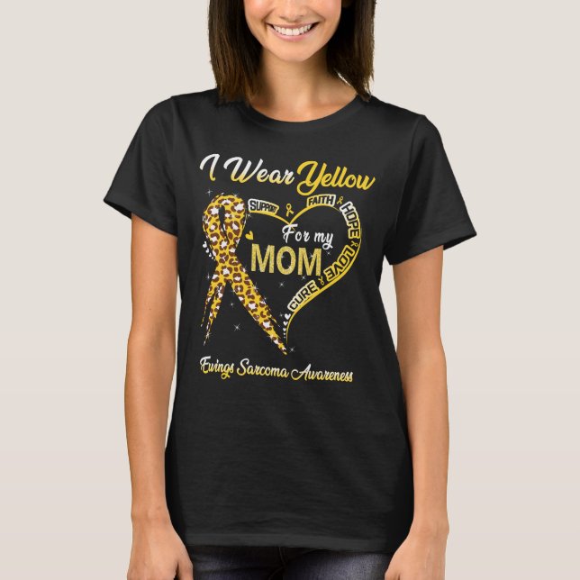 Camiseta Llevo Amarillo Por Conciencia del Sarcoma de Ewing (Anverso)