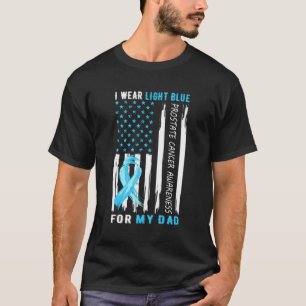 Camiseta Llevo Azul Claro Para Mi Papá Consciente Del Cánce