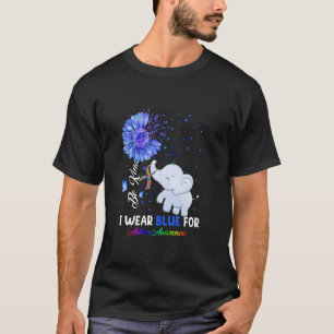 Camiseta Llevo Azul Conciencia del Autismo - Elefante Conci