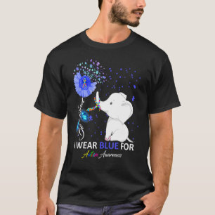 Camiseta Llevo Azul Elefante De Concientización Sobre El Au