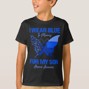 Camiseta Llevo Azul En Memoria Para Mi Hijo Alopecia Awaren