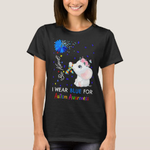 Camiseta Llevo Azul Para La Conciencia Del Autismo Elefante