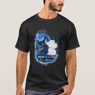Camiseta Llevo Azul para la Conciencia del Autismo Elefante