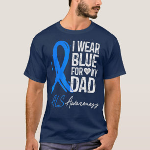 Camiseta Llevo Azul Para Mi Papá, Un Regalo De Sensibiliza