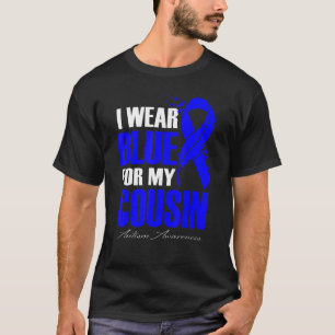 Camiseta Llevo Azul Por La Pluma De Autismo De Mi Primo