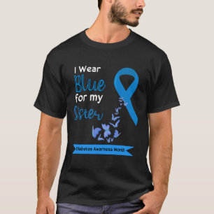 Camiseta Llevo Azul Por Mi Hermana Diabetes Warriors Awaren