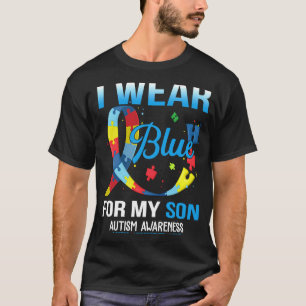 Camiseta Llevo Azul Por Mi Hijo Cinta Conciencia del Autism