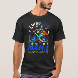 Camiseta Llevo Azul Por Mi Mamá Mariposa Conciencia Del Aut
