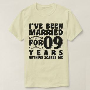 Camiseta Llevo casado 09 años aniversario de bodas