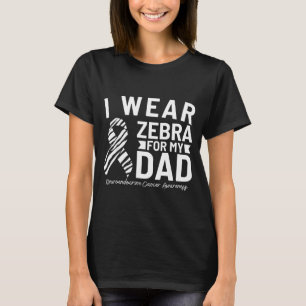 Camiseta Llevo cebra para mi papá cáncer neuroendocrino con
