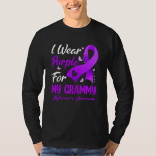 Camiseta Llevo Cinta Morada Por La Conciencia Del Alzheimer