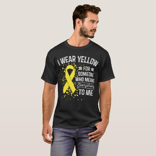 Camiseta Llevo el amarillo - regalo amarillo de la cinta de (Anverso completo)