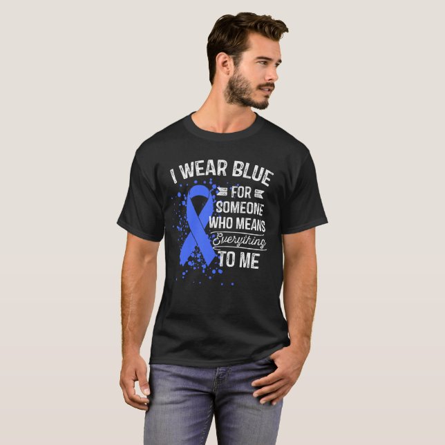 Camiseta Llevo el azul - conciencia Blue Ribbon (Anverso completo)