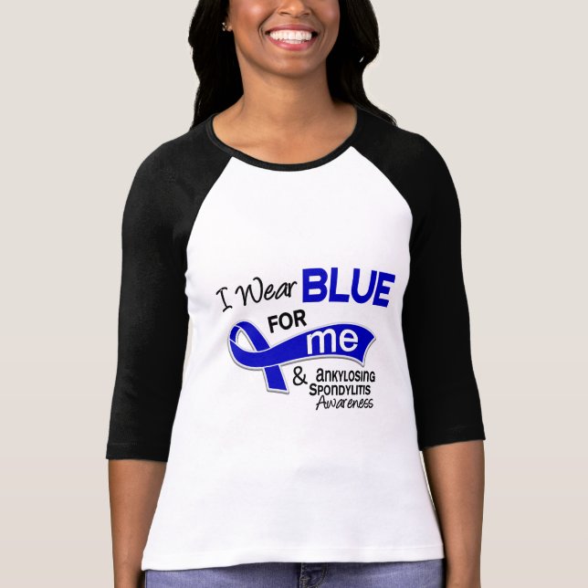 Camiseta Llevo el azul para mí 42 Spondylitis Ankylosing (Anverso)