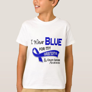 Camiseta Llevo el azul para mi cáncer de colon de la abuel