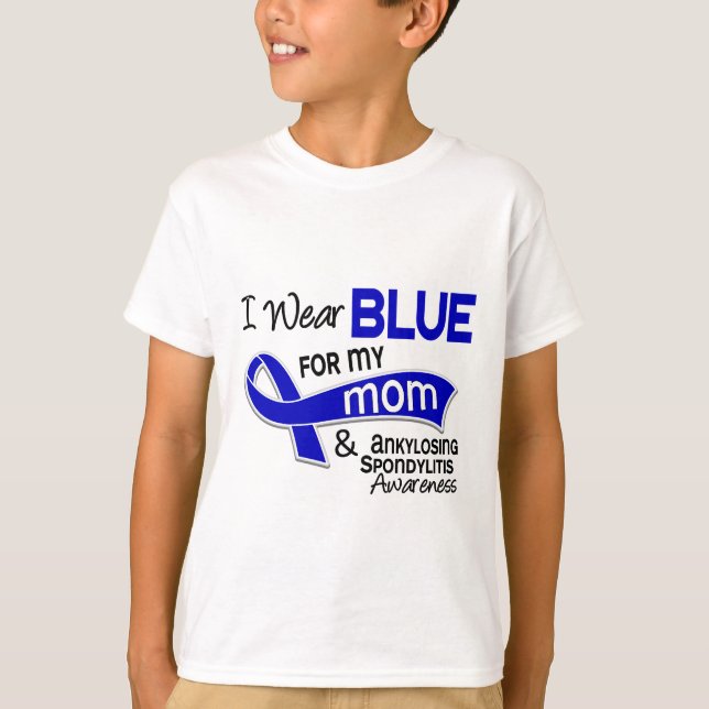 Camiseta Llevo el azul para mi mamá 42 Spondylitis (Anverso)