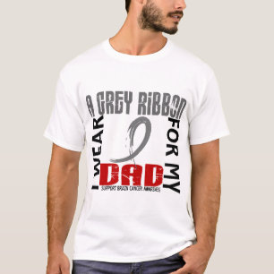 Camiseta Llevo el gris para mi cáncer de cerebro del papá