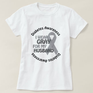 Camiseta Llevo el gris para mi diabetes Awar de la ayuda