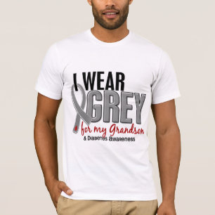 Camiseta Llevo el gris para mi diabetes del nieto 10