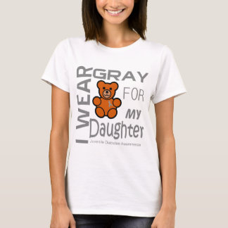 Camiseta Llevo el gris para mi diabetes juvenil Awar de la