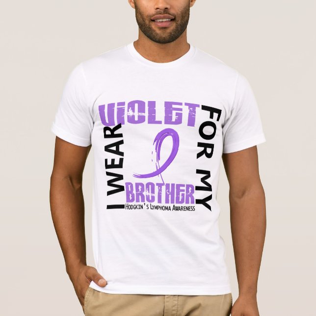 Camiseta Llevo el linfoma de Brother 46 Hodgkin violeta (Anverso)