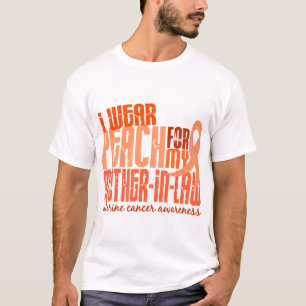 Camiseta Llevo el melocotón para el cáncer uterino de la
