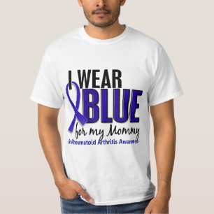Camiseta Llevo el RA azul de la artritis reumatoide de la