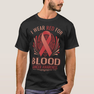Camiseta llevo el rojo para la conciencia del cáncer de