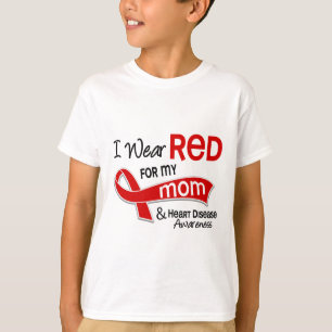 Camiseta Llevo el rojo para mi enfermedad cardíaca de la