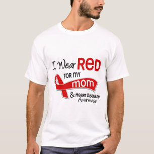 Camiseta Llevo el rojo para mi enfermedad cardíaca de la