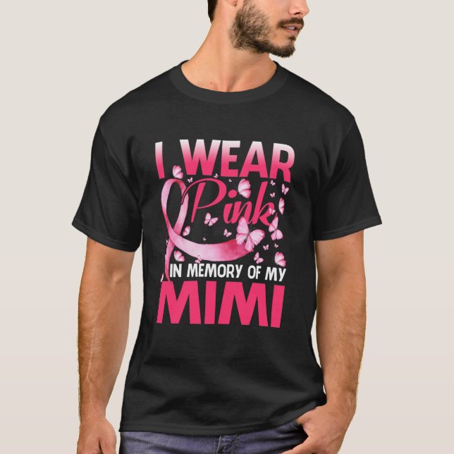 Camiseta Llevo El Rosa En Memoria De Mi Mimi (Anverso)
