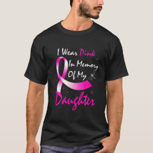 Camiseta Llevo El Rosa En Memoria Del Cáncer De Mama De Mi