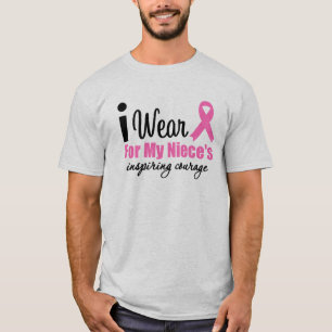 Camiseta Llevo el rosa para el valor inspirador de mi