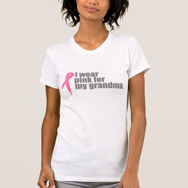 Camiseta Llevo el rosa para mi abuela (Anverso)