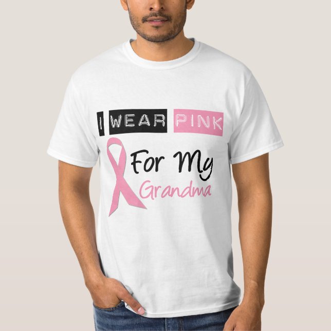 Camiseta Llevo el rosa para mi abuela (Anverso)