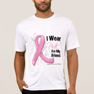 Camiseta Llevo el rosa para mi amigo - cáncer de pecho