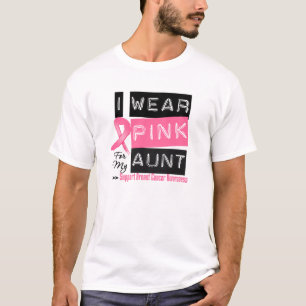 Camiseta Llevo el rosa para mi cáncer de la tía pecho