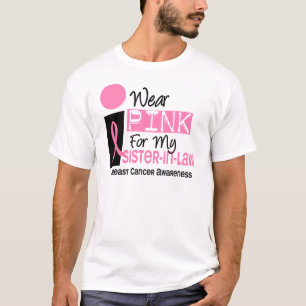 Camiseta Llevo el rosa para mi cáncer de pecho de la cuña