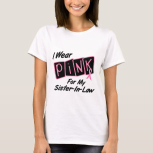 Camiseta Llevo el rosa para mi CÁNCER de PECHO de la cuñada