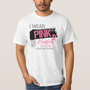 Camiseta Llevo el rosa para mi cáncer de pecho de la cuñada