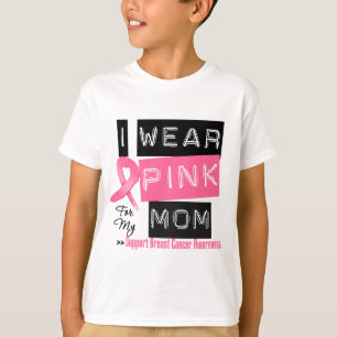 Camiseta Llevo el rosa para mi cáncer de pecho de la mamá