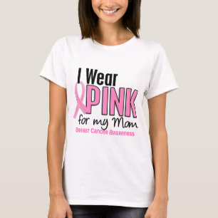 Camiseta Llevo el rosa para mi cáncer de pecho de la mamá
