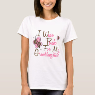 Camiseta Llevo el rosa para mi CÁNCER de PECHO de la nieta