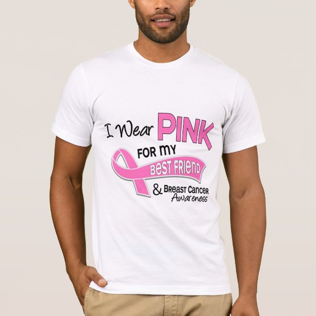 Camiseta Llevo el rosa para mi cáncer de pecho del mejor (Anverso)