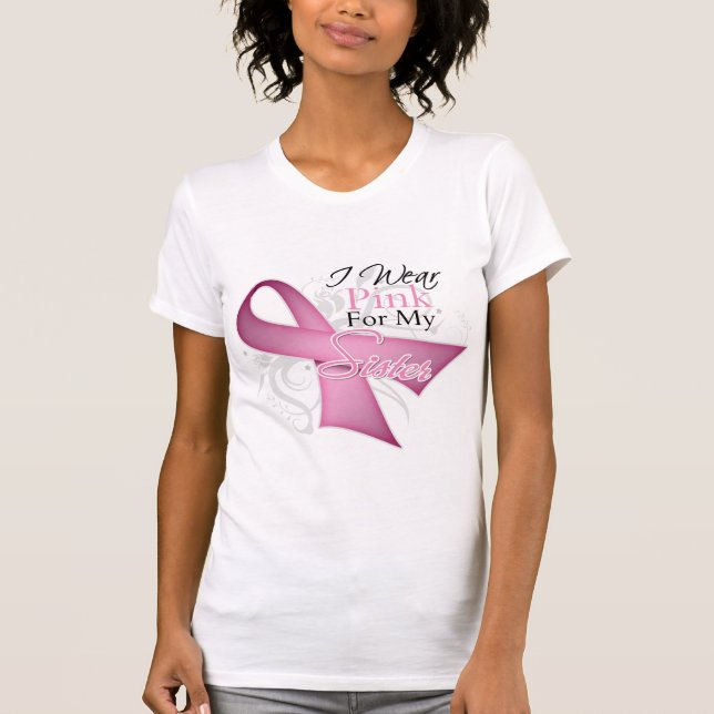 Camiseta Llevo el rosa para mi conciencia del cáncer de (Anverso)