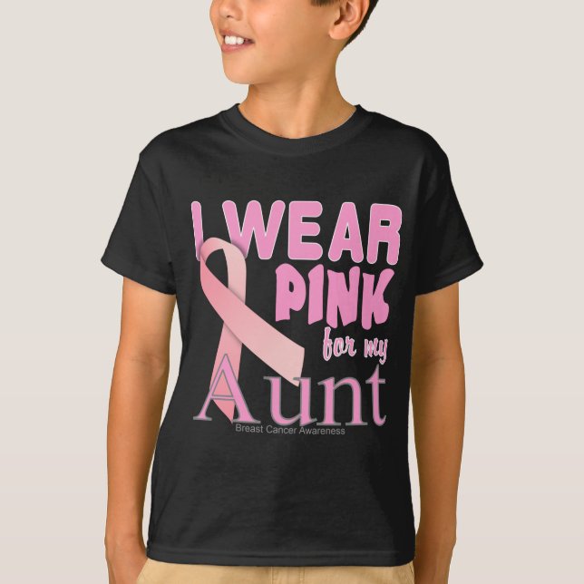 Camiseta Llevo el rosa para mi conciencia T del cáncer de (Anverso)