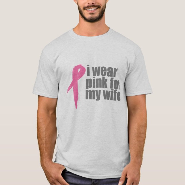 Camiseta Llevo el rosa para mi esposa (Anverso)