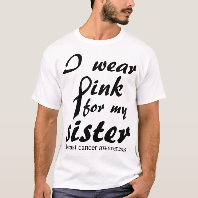 Camiseta Llevo el rosa para mi superviviente del cáncer de (Anverso)